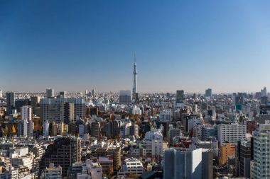 Japonya, Tokyo - 14 Aralık 2017: Of Tokyo Sky ağacı görüntüle, Japonya'nın en yüksek müstakil yapı 