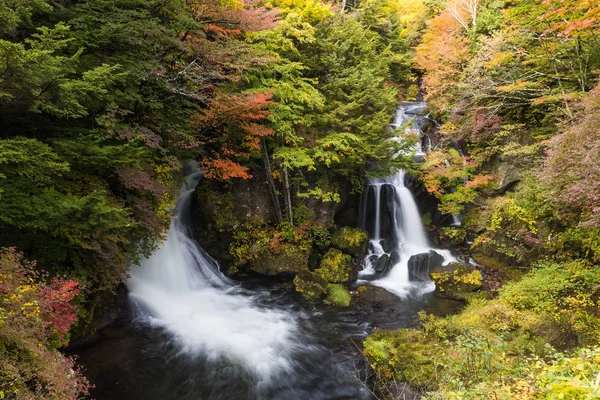 Vista Ryuzu Caída Parque Nacional Nikko Temporada Otoño —  Fotos de Stock