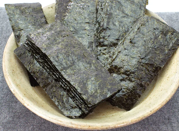 Primer Plano Nori Ingrediente Para Envolver Sushi —  Fotos de Stock