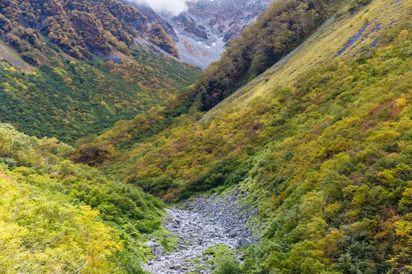 日本长野 Kamikochi 唐泽的秋季色彩 — 图库照片