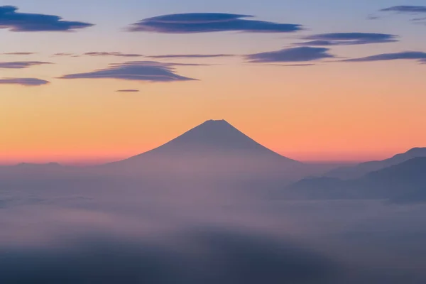 Monte Fuji Con Mar Niebla Temporada Otoño — Foto de Stock