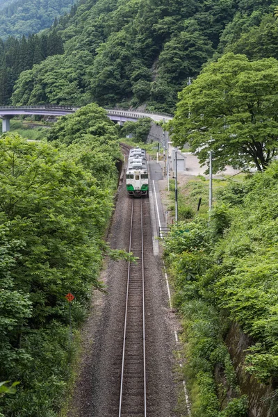 Tadami Railway Line Fukushima Prefecture Summer Season — Stock Photo, Image