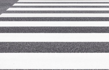 Zebra geçiş desen şehir yolda yakın çekim