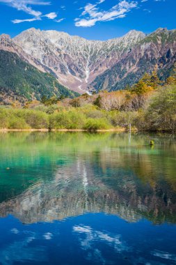 göl ve dağların Nagano ili ile manzara