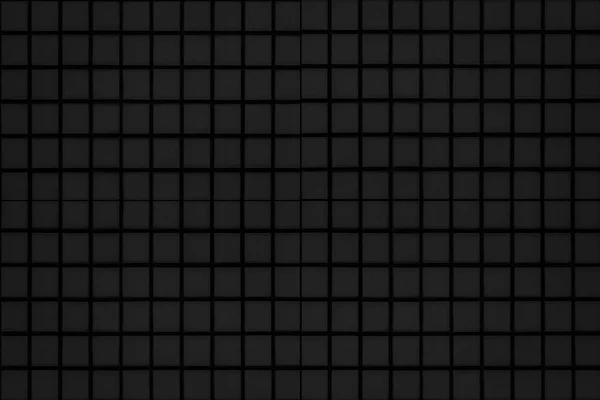 Černá Mozaika Stěna Pozadí Vzor — Stock fotografie