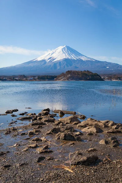 Monte Fuji Lago Kawaguchiko Nella Stagione Invernale — Foto Stock