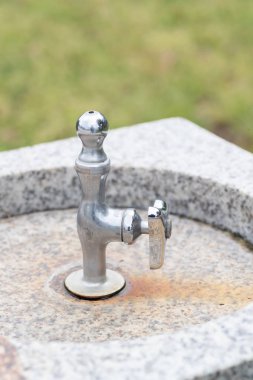 Yeşil park gümüş dokunun closeup