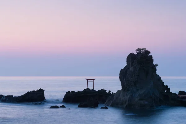 Zonsopgang Zee Het Zomerseizoen Hattachi Strand Iwaki Town Prefectuur Fukushima — Stockfoto