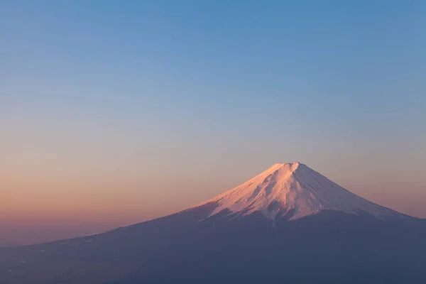 Вершини Fuji Сходом Сонця Зимовий Сезон — стокове фото