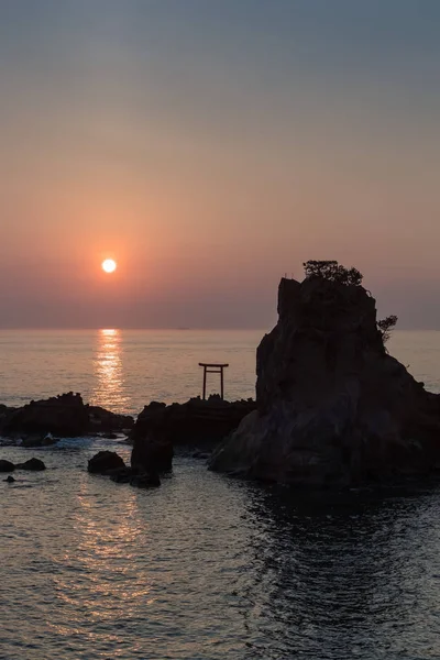 Východ Slunce Moři Letní Sezóně Hattachi Beach Iwaki Město Prefektura — Stock fotografie