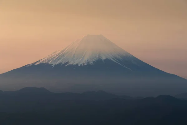 Toppen Fuji Med Solopgang Himmel Forårssæsonen - Stock-foto