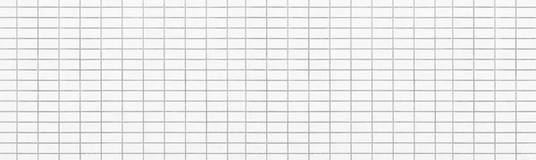 Panorama White Brickwall Background Pattern — Stock Photo, Image