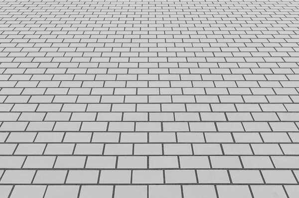 Outdoor white brick tile background and pattern