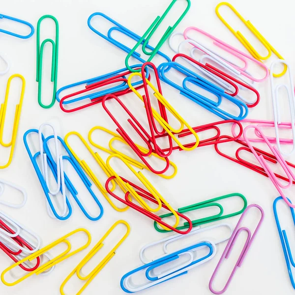 Metal Paper Clip Isolated White Background — Stock Photo, Image