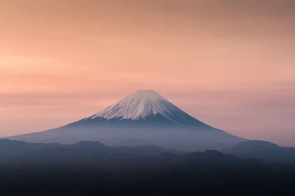 Sunrise Tavaszi Szezon Fuji Hegy Tetején — Stock Fotó