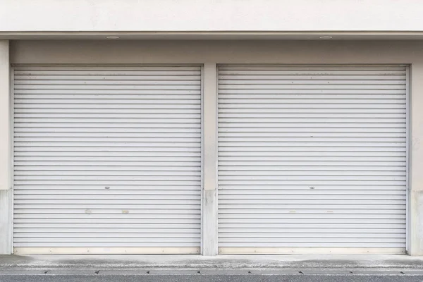 Closed White Roller Shutter Door — Stock Photo, Image