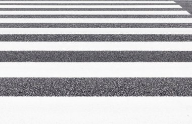 Closeup Zebra geçiş desen şehir yolda