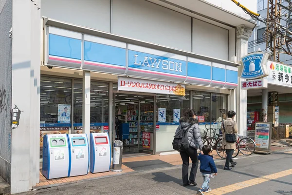 Osaka Giappone Mar 2017 Vista Fuori Negozio Lawson Lawson Seconda — Foto Stock