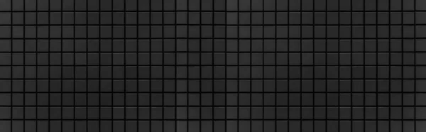 Panorama Gris Negro Textura Pared Del Mosaico Fondo —  Fotos de Stock