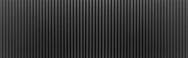 Panorama Black Corrugated Metal Texture Surface Galvanize Steel — Stock Photo, Image