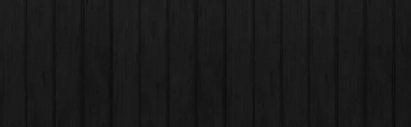 黒い木の壁の背景と質感のパノラマ — ストック写真