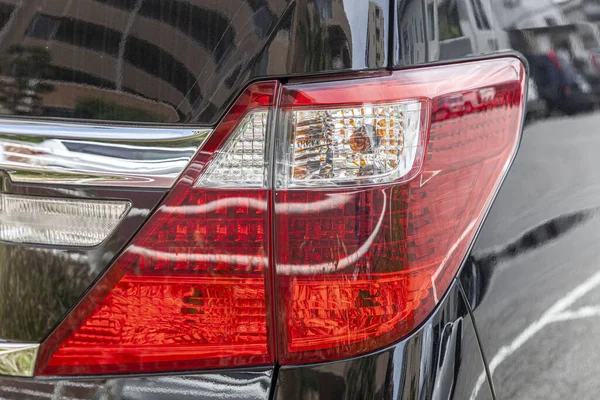 Close Black Car Tail Light — Stock Photo, Image