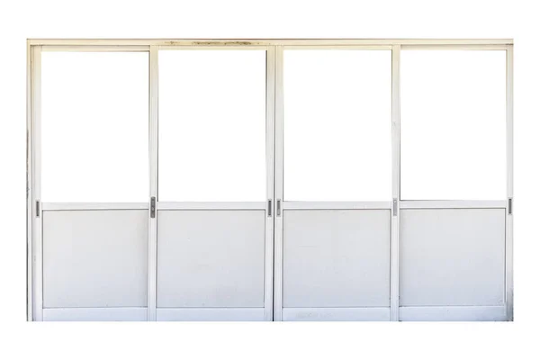Beyaz Arkaplanda Izole Edilmiş Beyaz Metal Kapı Çerçevesi — Stok fotoğraf