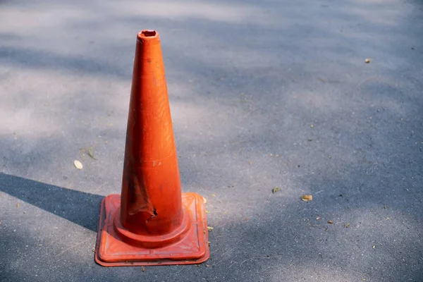 Old Traffic Cone Road Background Close — Stock Photo, Image