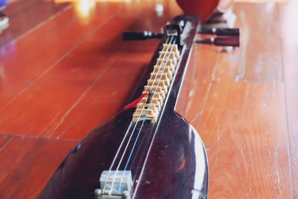 Oude Traditionele Thaise Houten Muziekinstrumenten Close — Stockfoto