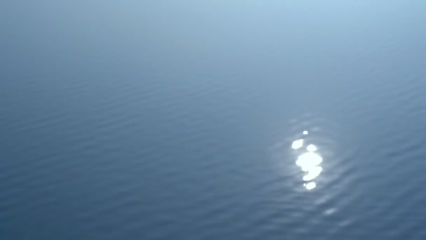 Abstract Beautiful Blurred Sun Glare Sparkling Water Surface Background — Stock Video