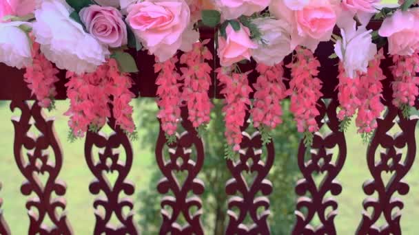 Matrimonio Tailandese Fiore Decorazione Cerimonia Nuziale — Video Stock