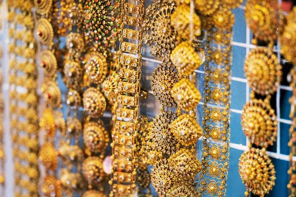 Belos Cintos Ouro Vintage Padrão Detalhado Estilo Tailandês Moda Close — Fotografia de Stock