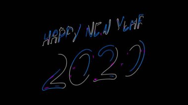 Renkli Sıvı Metin, mutlu yıllar 2020, arkaplan