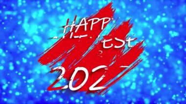 Yazılı Kırmızı Boya Fırça Vuruşu Mutlu Çin Yeni Yılı 2020 3D yorumlama