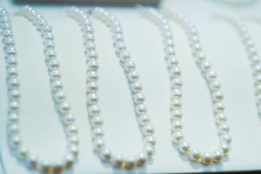 Shiny Pearl necklace background for valentine`s day