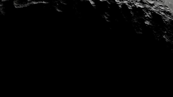 现实的月球在外层空间隔离在黑色背景 3D渲染 — 图库视频影像