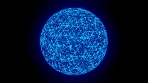 Sci Futurista Sphere Abstract Digital Technology Renderização — Vídeo de Stock