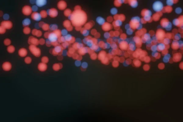 Abstrakte Fliegende Partikel Bokeh Hintergrund Rendering — Stockfoto