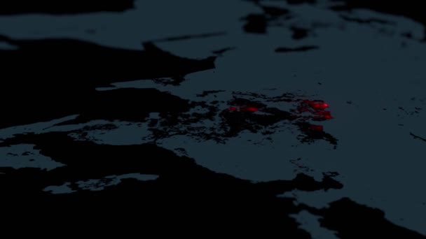 Covid Coronavirus Virüsü Dünya Haritasını Boyutlu Olarak Dağıtıyor — Stok video