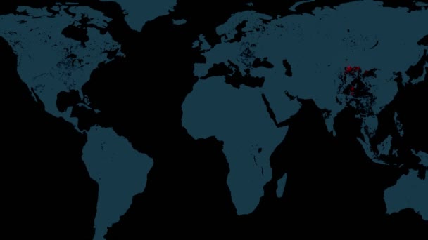 Covid Coronavirus Virus Spreads Earth World Map Rendering — Stock Video