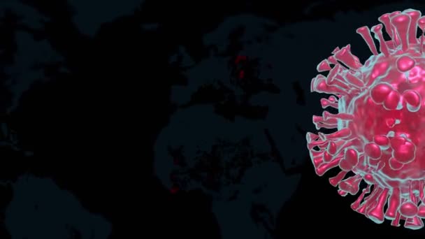 Covid Coronavirus Virus Spread Rendering — 图库视频影像