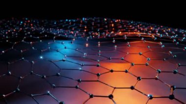 Soyut Metalik nokta ve bağlantı hattı teknolojisi fütüristik arkaplan 3d