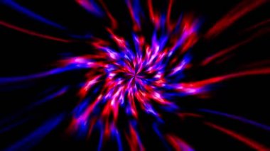 Soyut kozmik, fütüristik tünel, hiper atlama galaksiye ışık hızı neon parlaması, 3D görüntüleme.