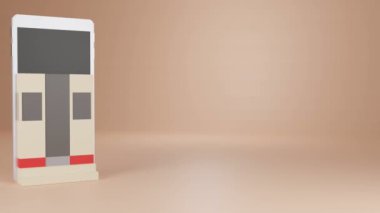 Animasyon çevrimiçi alışveriş E-ticaret, mağaza, akıllı telefon kutusu, 3D görüntüleme