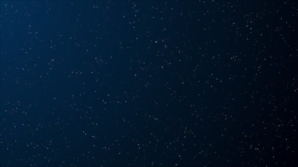 Uzay Yolculuğu Yıldız Alanının Içinden Gece Gökyüzünde Görüntüleme — Stok video