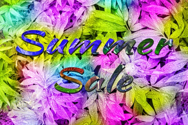 Summer Sale Banner Trendy Texture Season Vocation Weekend Holiday Logo — Stock Photo, Image