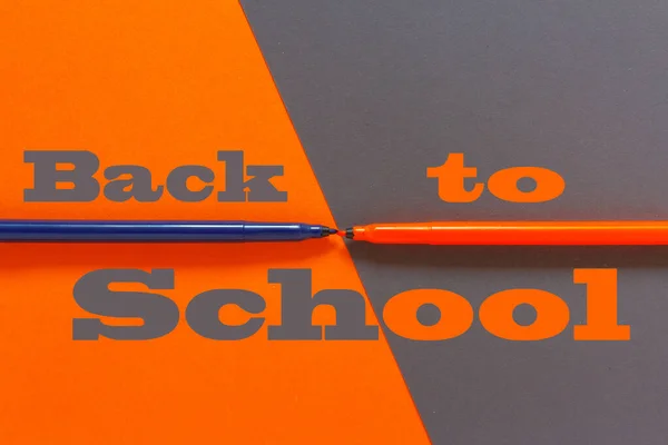 Back to school design with colorful education items and space for text in the background. School background.