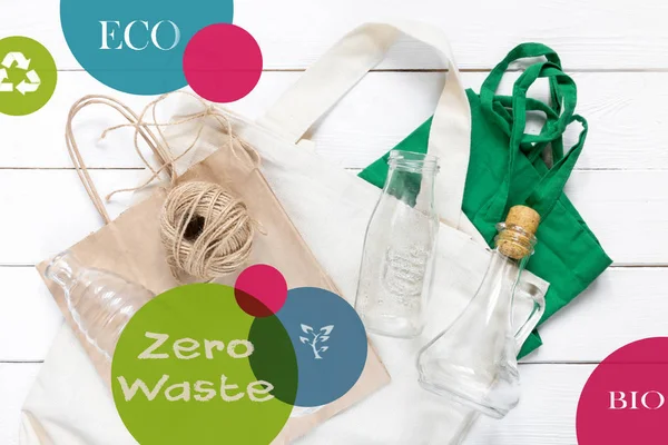 cotton bags and bottles for free plastic shopping