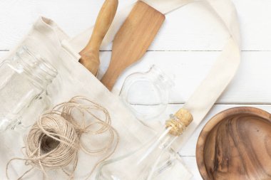 Pamuk Çanta ve cam ücretsiz plastik alışveriş gar