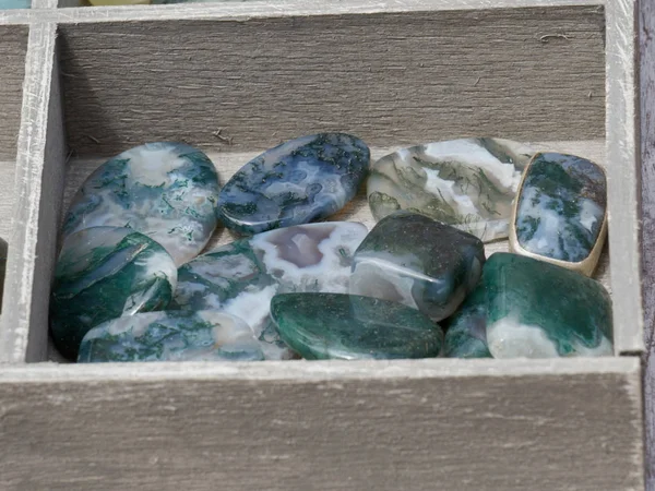 green and turquoise stones